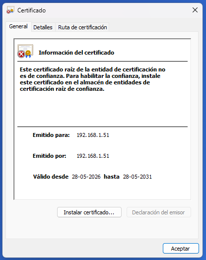 Paso 3: Instalar certificado