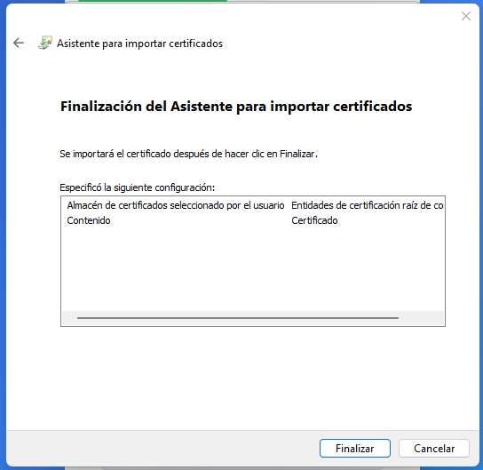 Paso 8: Finalizar importación
